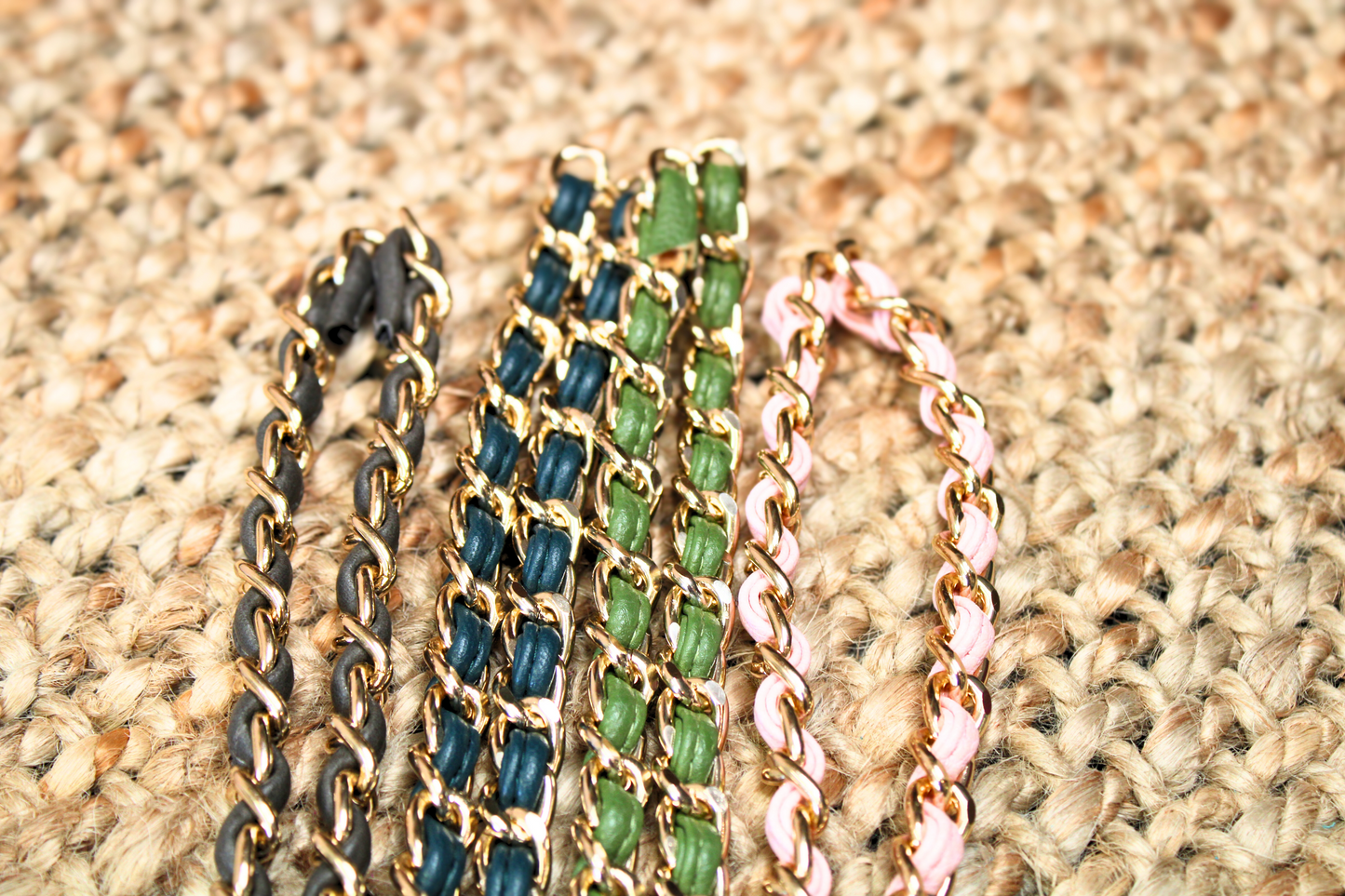 Golden Hour Hat Band – Gold Metal & Vegan Leather
