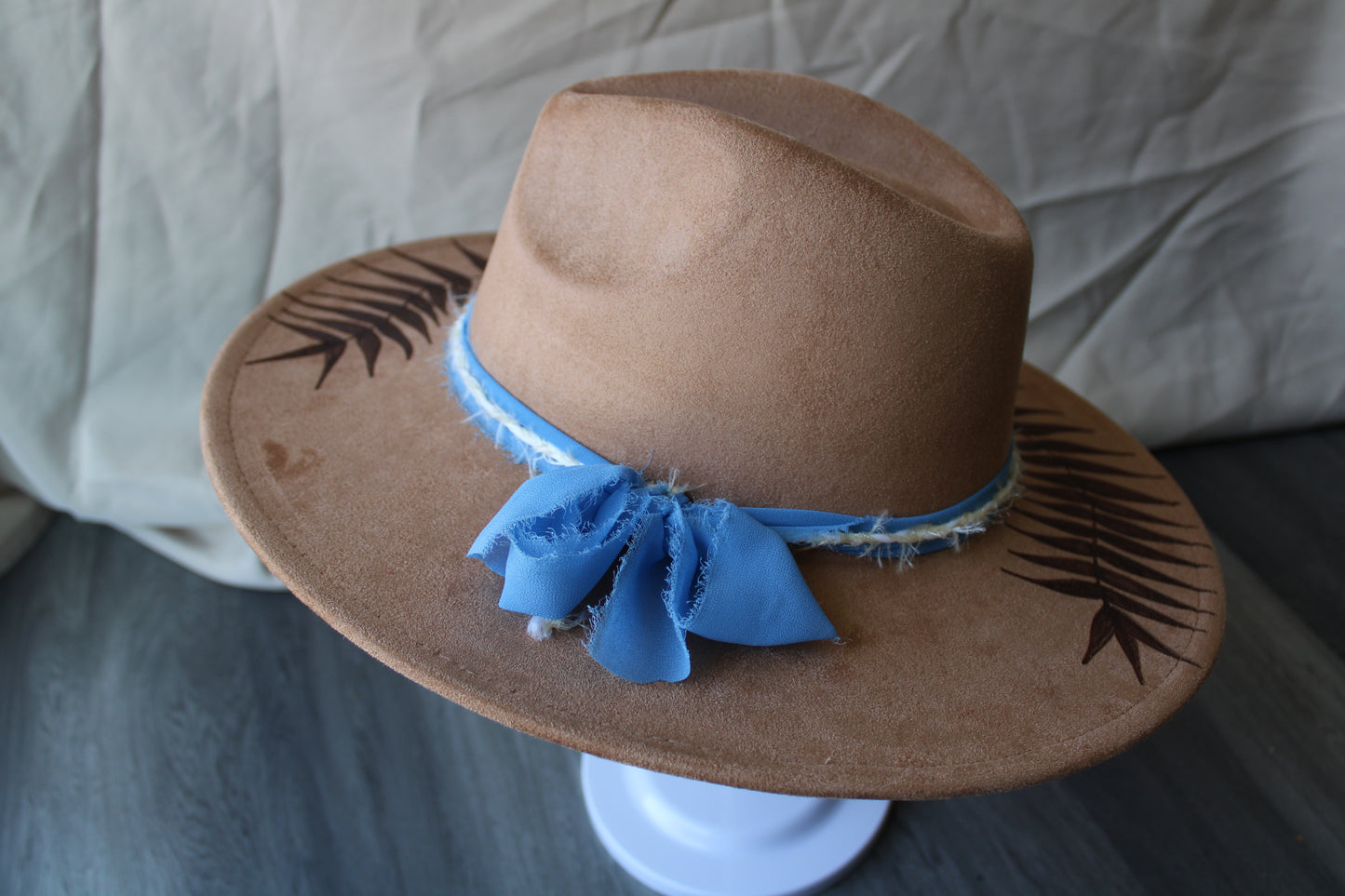 Sunflower Fern Camel Burned Suede Fedora