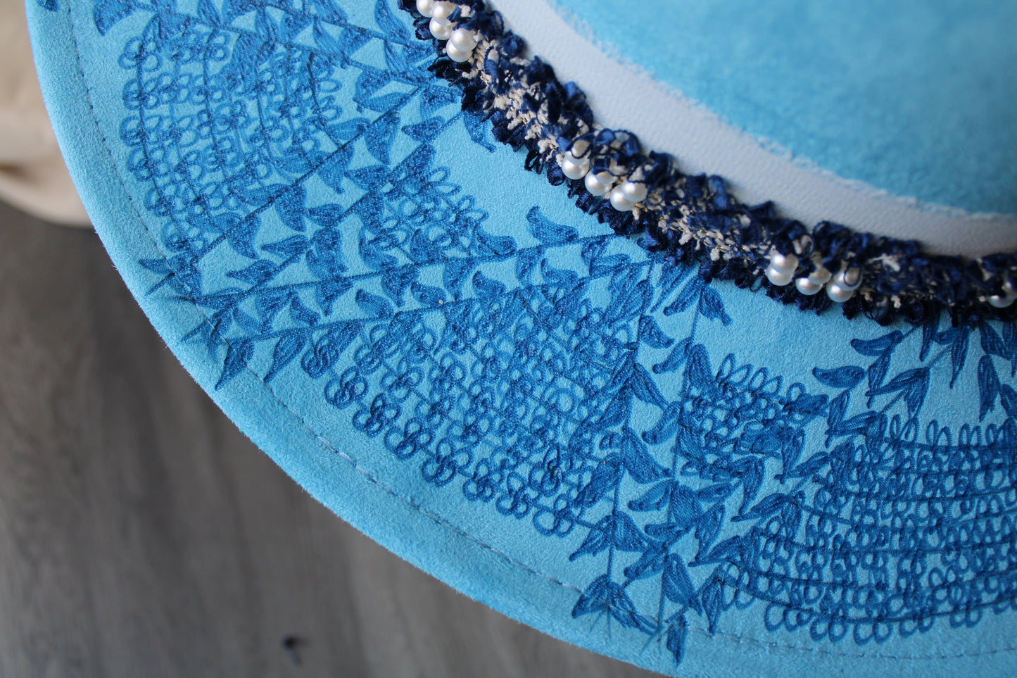 Secret Garden Burned Sky Blue Fedora