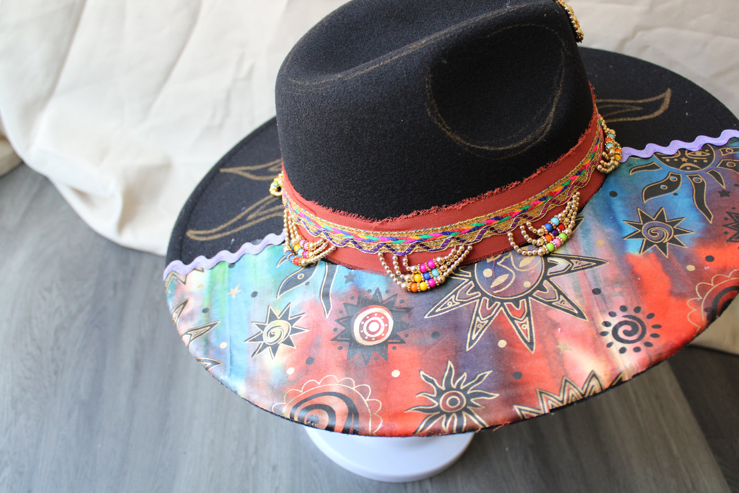 Celestial Celebration Black Felt Fedora