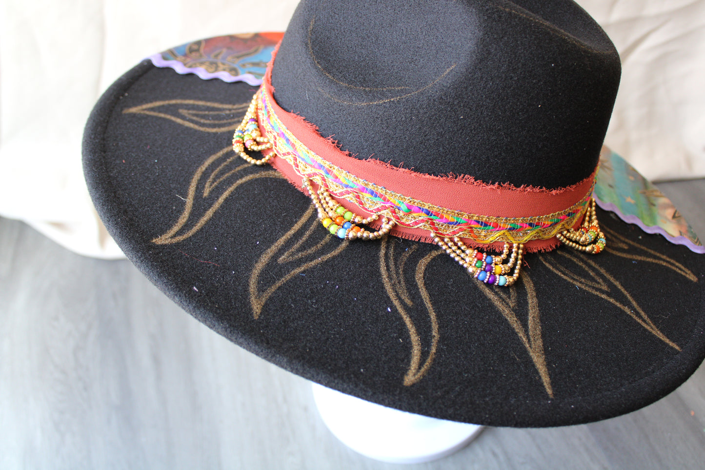 Celestial Celebration Black Felt Fedora