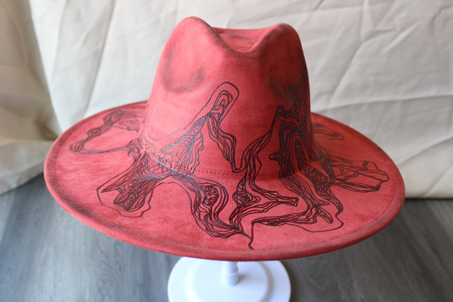 Smoke On The Water Rust Orange Burned Fedora