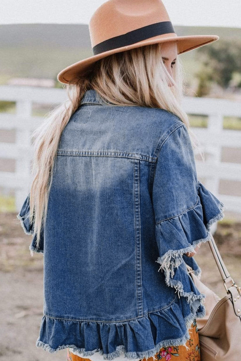 Peacock Sleeve Denim Jacket