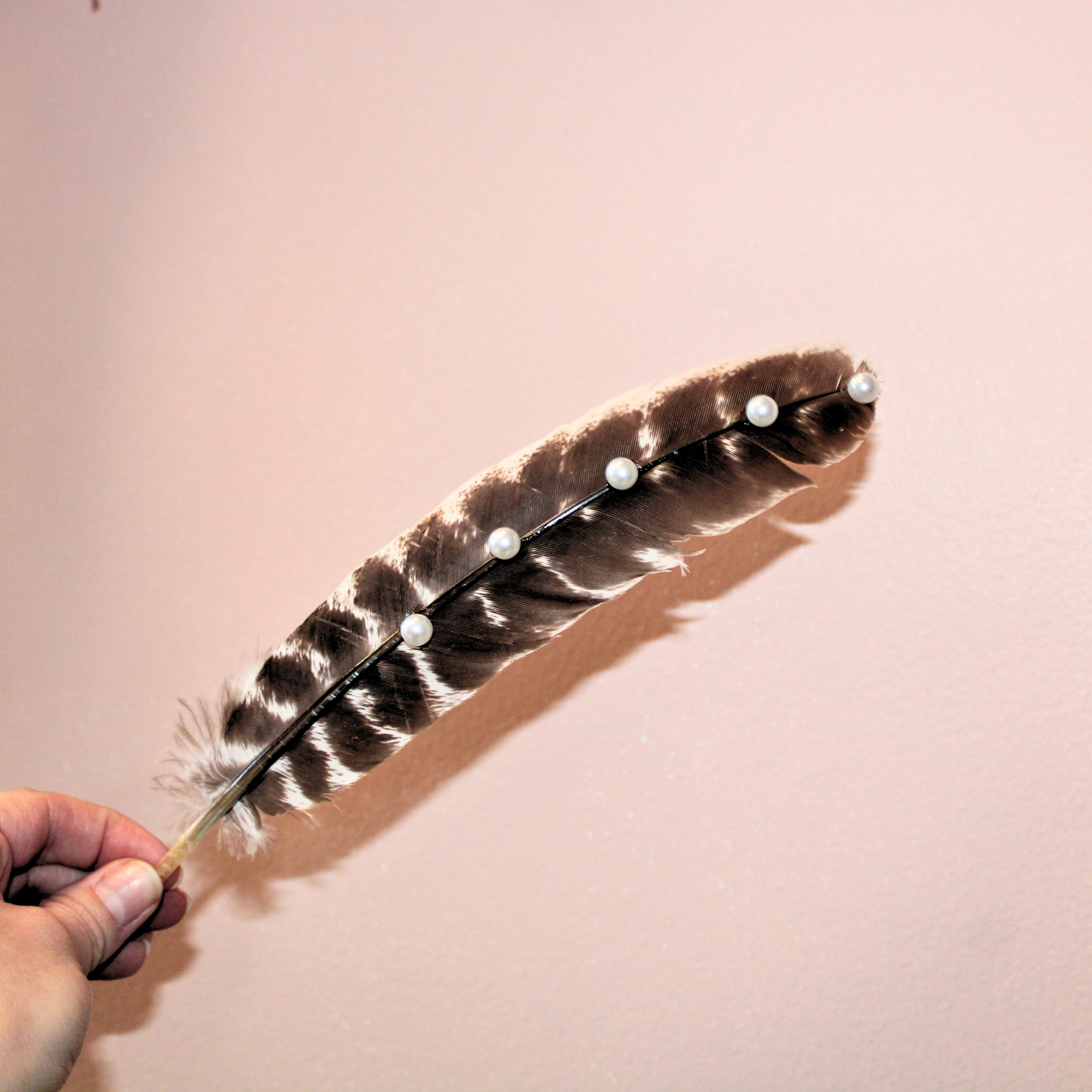 Handmade Pearl Premium Turkey Feather