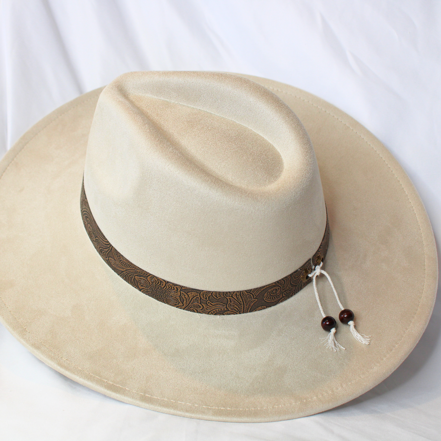 Bronzed Bloom Handmade Vegan Leather Hat Band