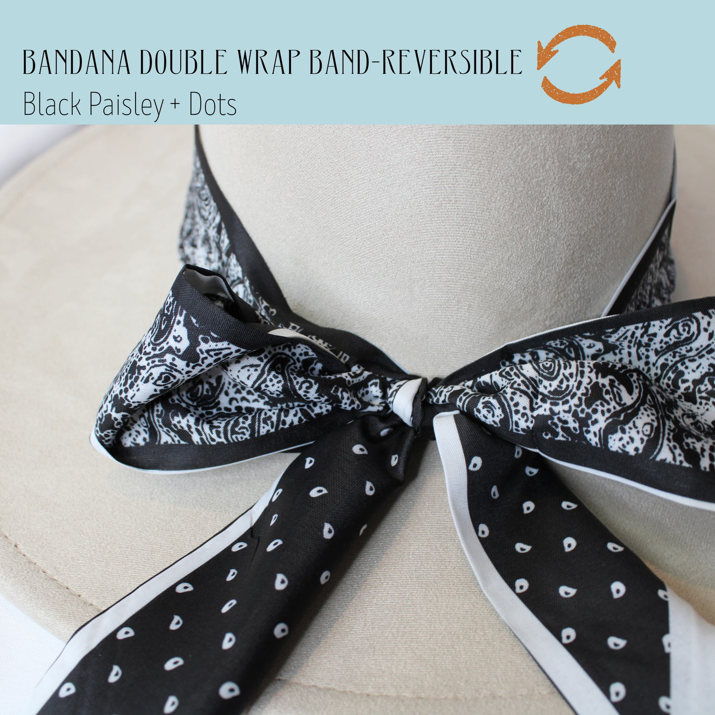 Bandana Double Wrap Reversible Hat Bands
