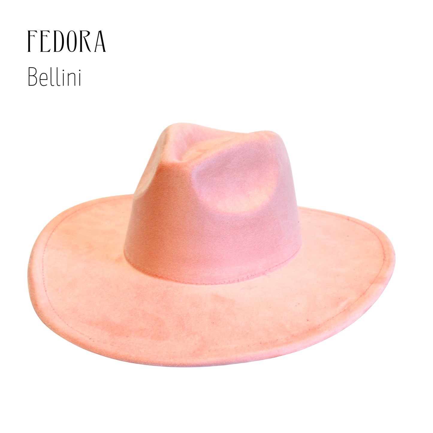 Vegan Suede Blank Rancher Crown Fedora – Adjustable Hat for DIY & Hat Burning