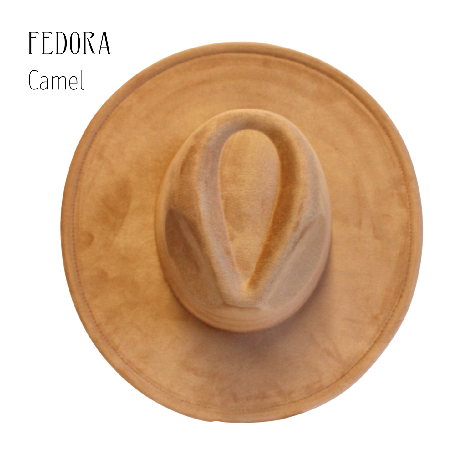 Vegan Suede Blank Rancher Crown Fedora – Adjustable Hat for DIY & Hat Burning