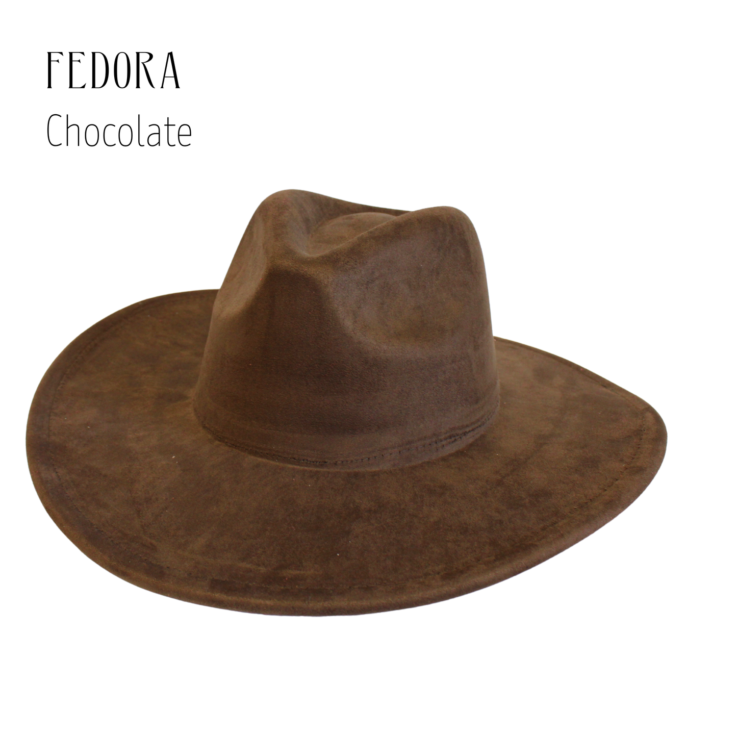 Vegan Suede Blank Rancher Crown Fedora – Adjustable Hat for DIY & Hat Burning