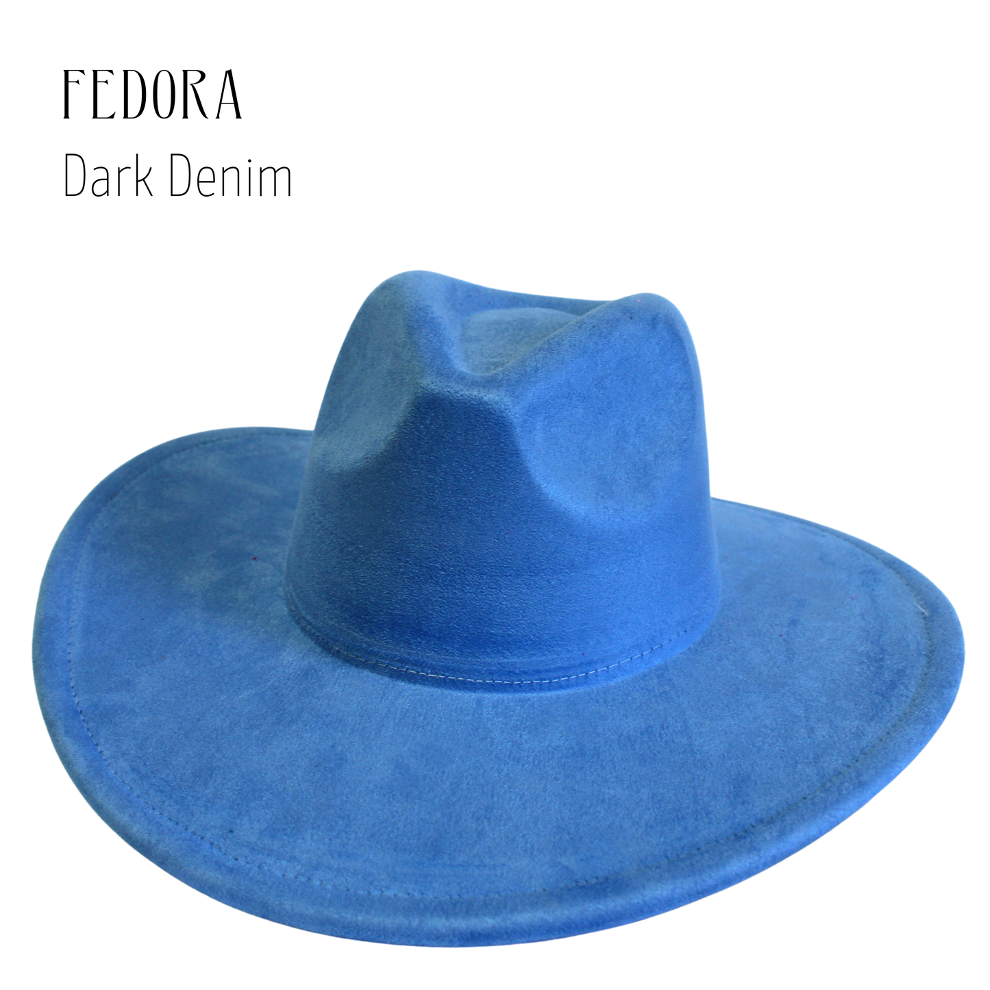 Vegan Suede Blank Rancher Crown Fedora – Adjustable Hat for DIY & Hat Burning
