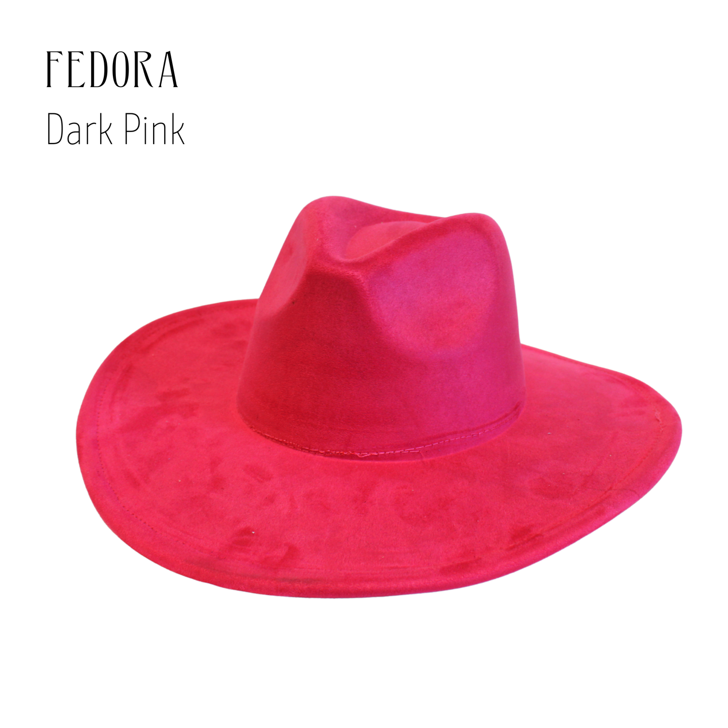 Vegan Suede Blank Rancher Crown Fedora – Adjustable Hat for DIY & Hat Burning