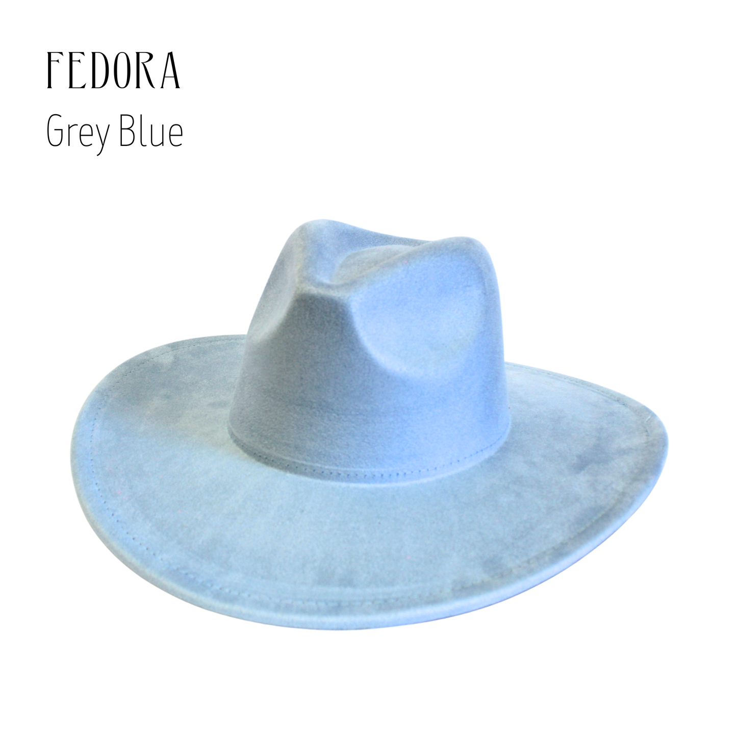 Vegan Suede Blank Rancher Crown Fedora – Adjustable Hat for DIY & Hat Burning
