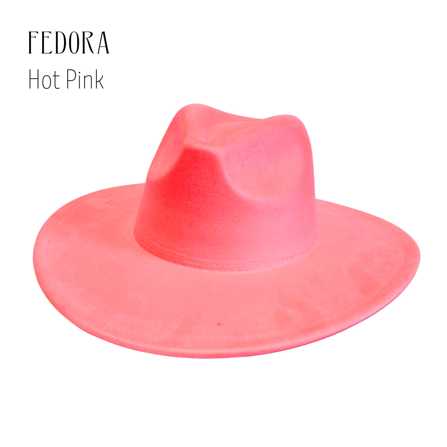 Vegan Suede Blank Rancher Crown Fedora – Adjustable Hat for DIY & Hat Burning