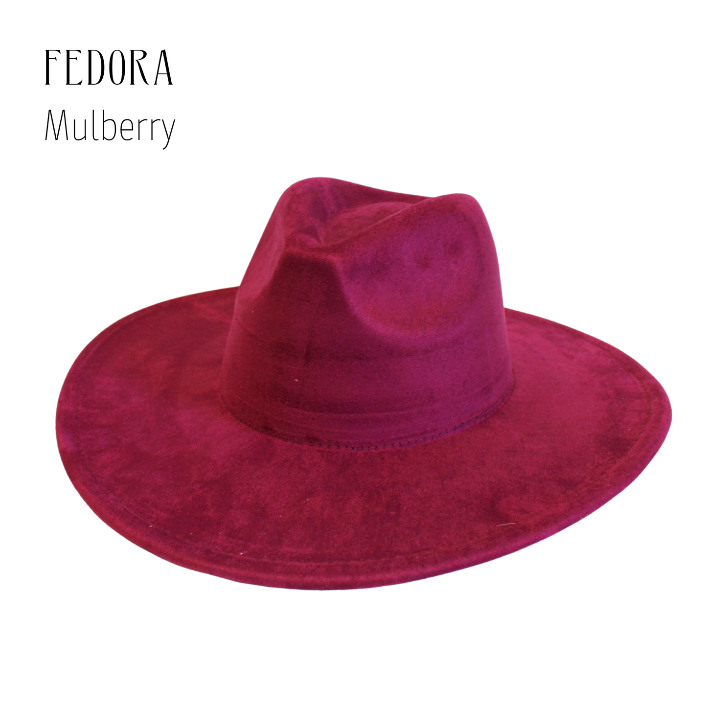 Vegan Suede Blank Rancher Crown Fedora – Adjustable Hat for DIY & Hat Burning