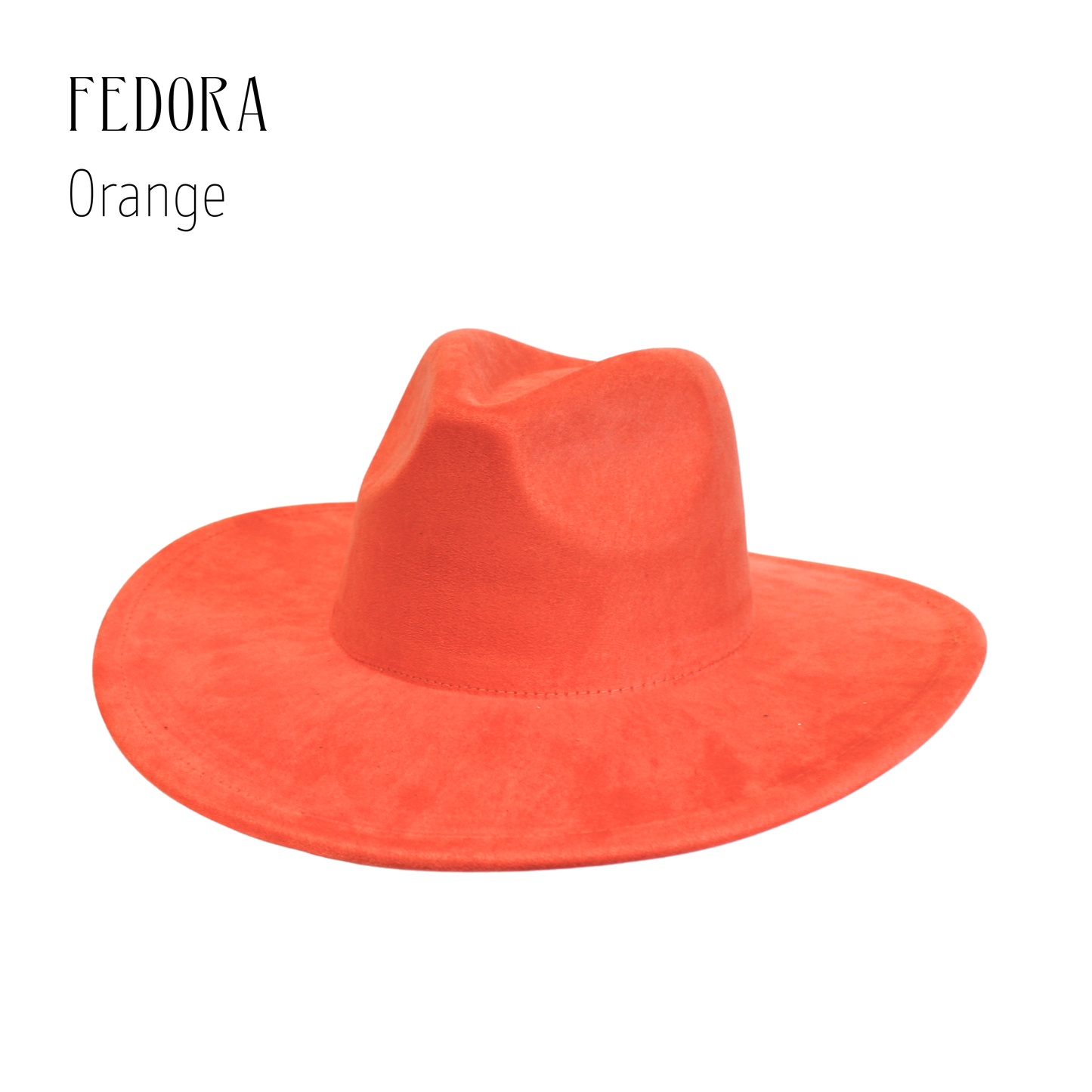 Vegan Suede Blank Rancher Crown Fedora – Adjustable Hat for DIY & Hat Burning