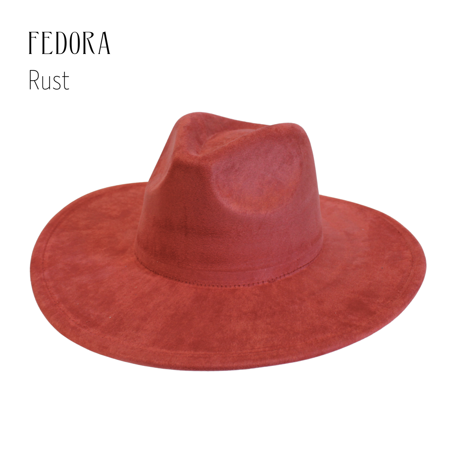 Vegan Suede Blank Rancher Crown Fedora – Adjustable Hat for DIY & Hat Burning
