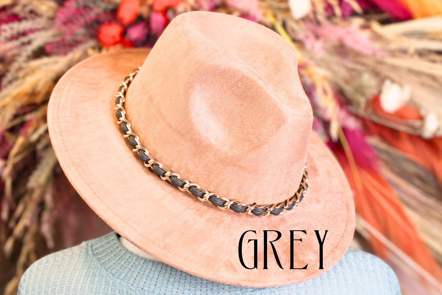 Golden Hour Hat Band – Gold Metal & Vegan Leather