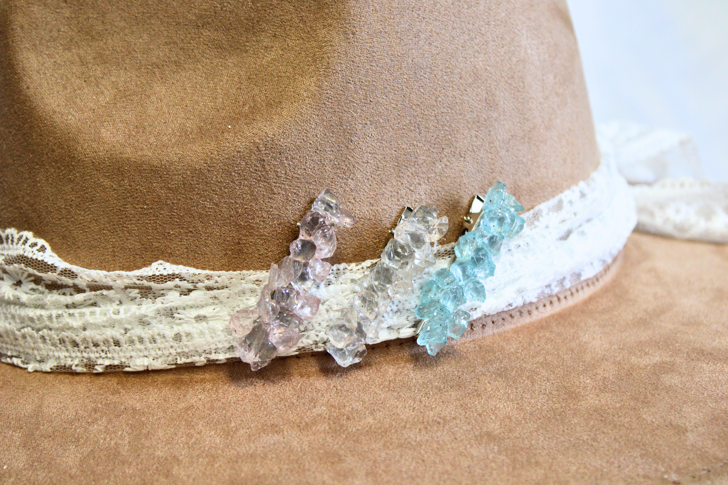 Pastel Crystal Hat Clip Set – Handmade Crystal Clips for Hats & Hair (Pack of 3)