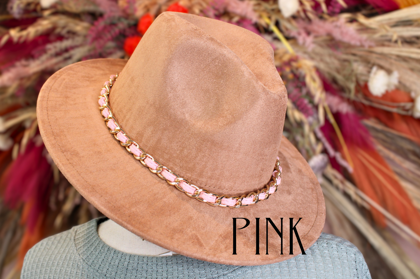 Golden Hour Hat Band – Gold Metal & Vegan Leather