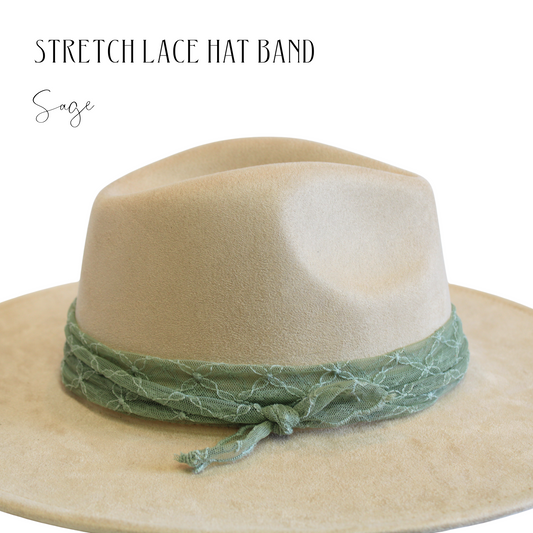 Stretch Lace Hat Band-Floral