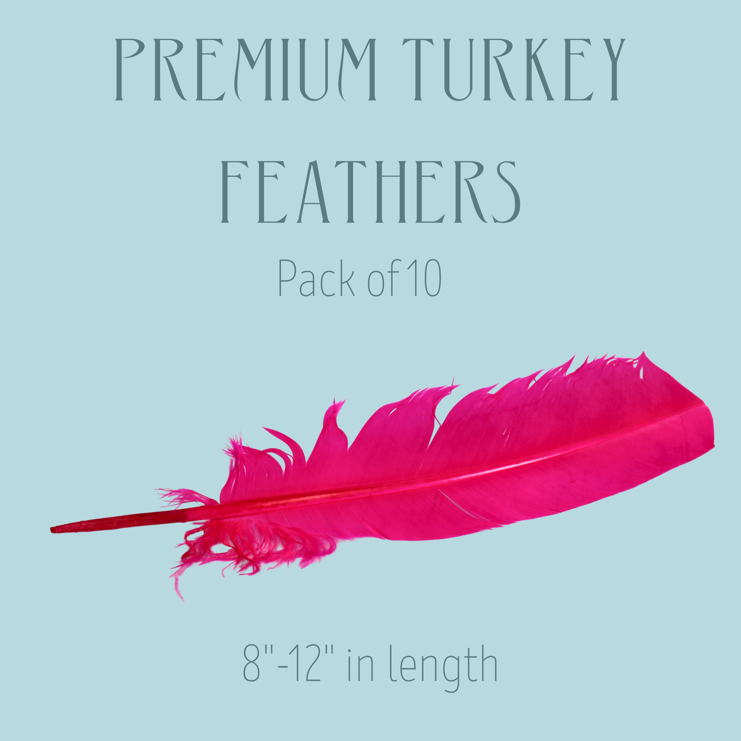 Hot Pink Dyed Turkey Rounds – 10 Pack (Premium Domestic Feathers)