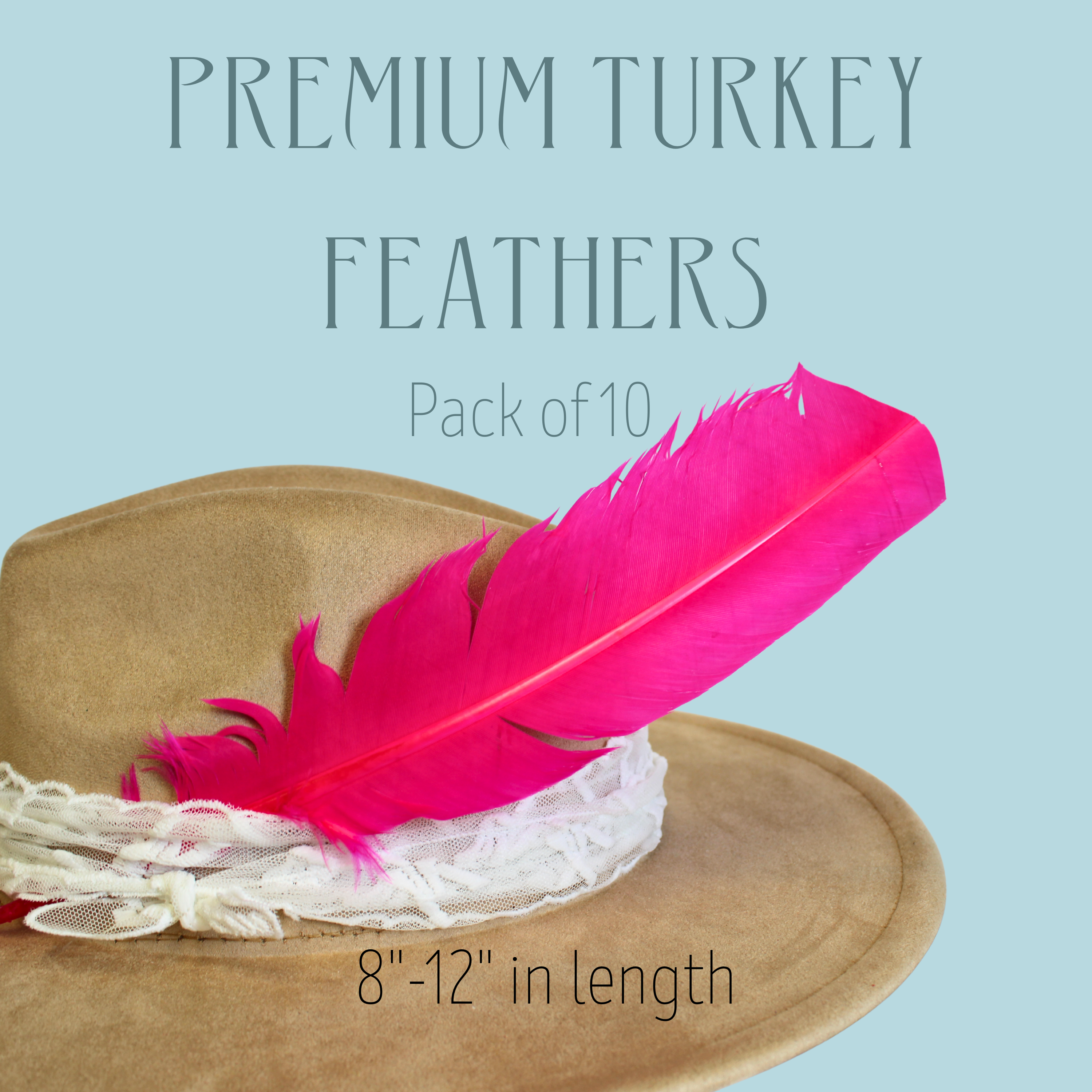 Hot Pink Dyed Turkey Rounds – 10 Pack (Premium Domestic Feathers ...