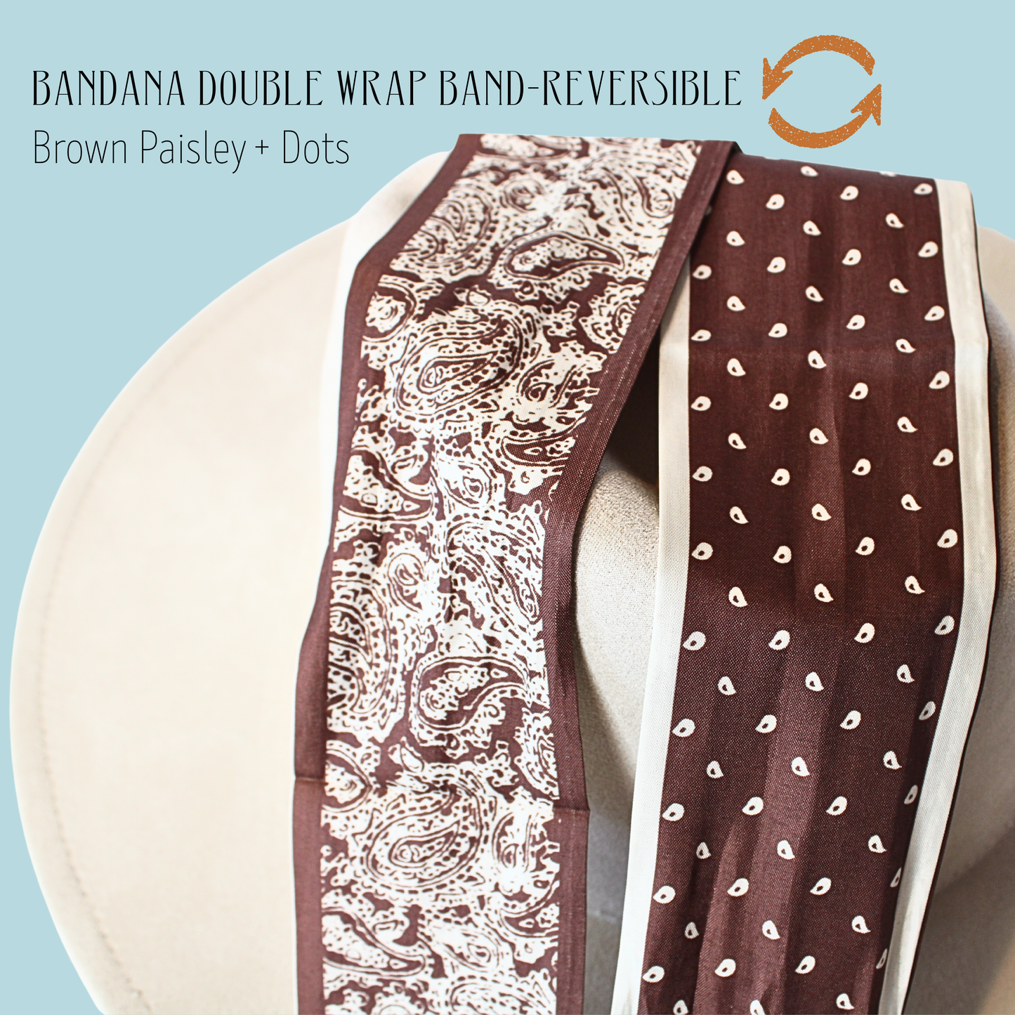 Bandana Double Wrap Reversible Hat Bands