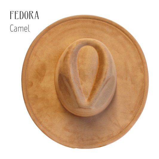 Vegan Suede Blank Rancher Crown Fedora – Adjustable Hat for DIY & Hat Burning
