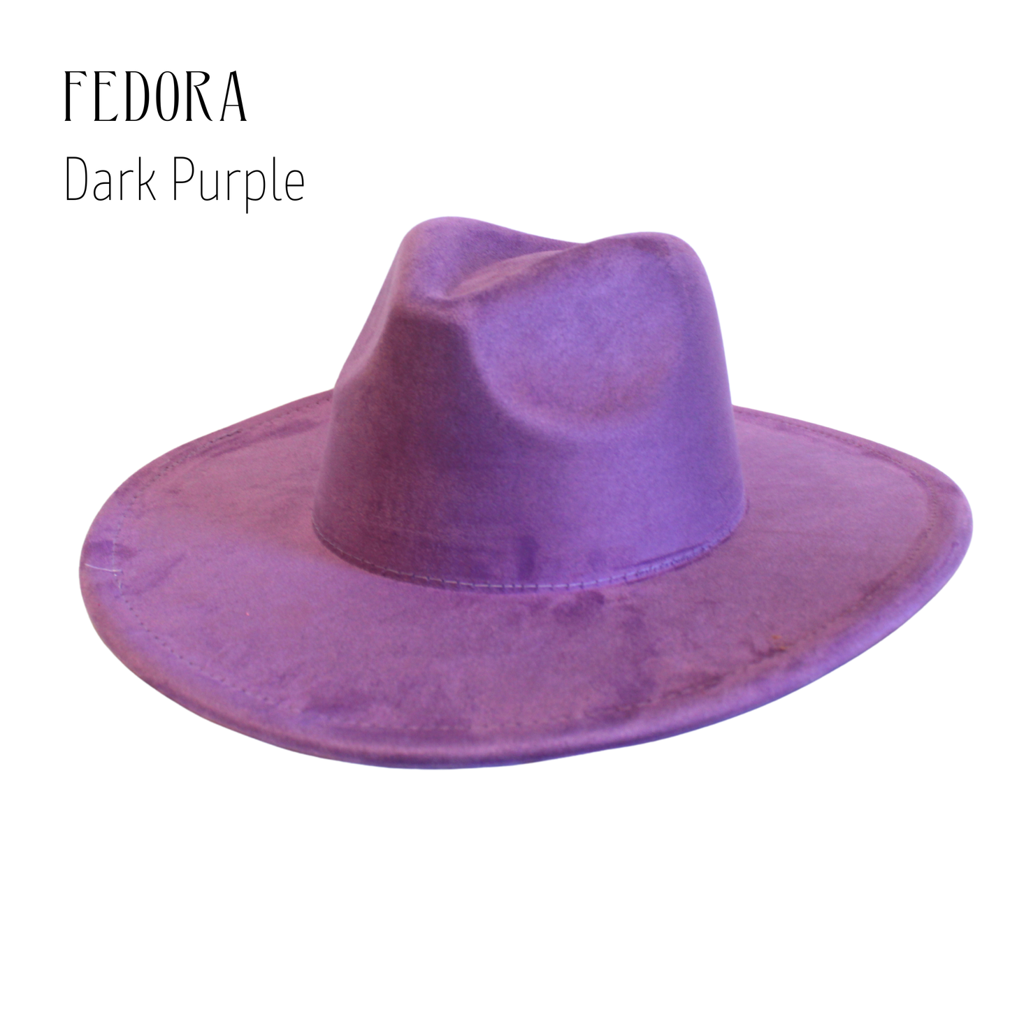 Vegan Suede Blank Rancher Crown Fedora – Adjustable Hat for DIY & Hat Burning