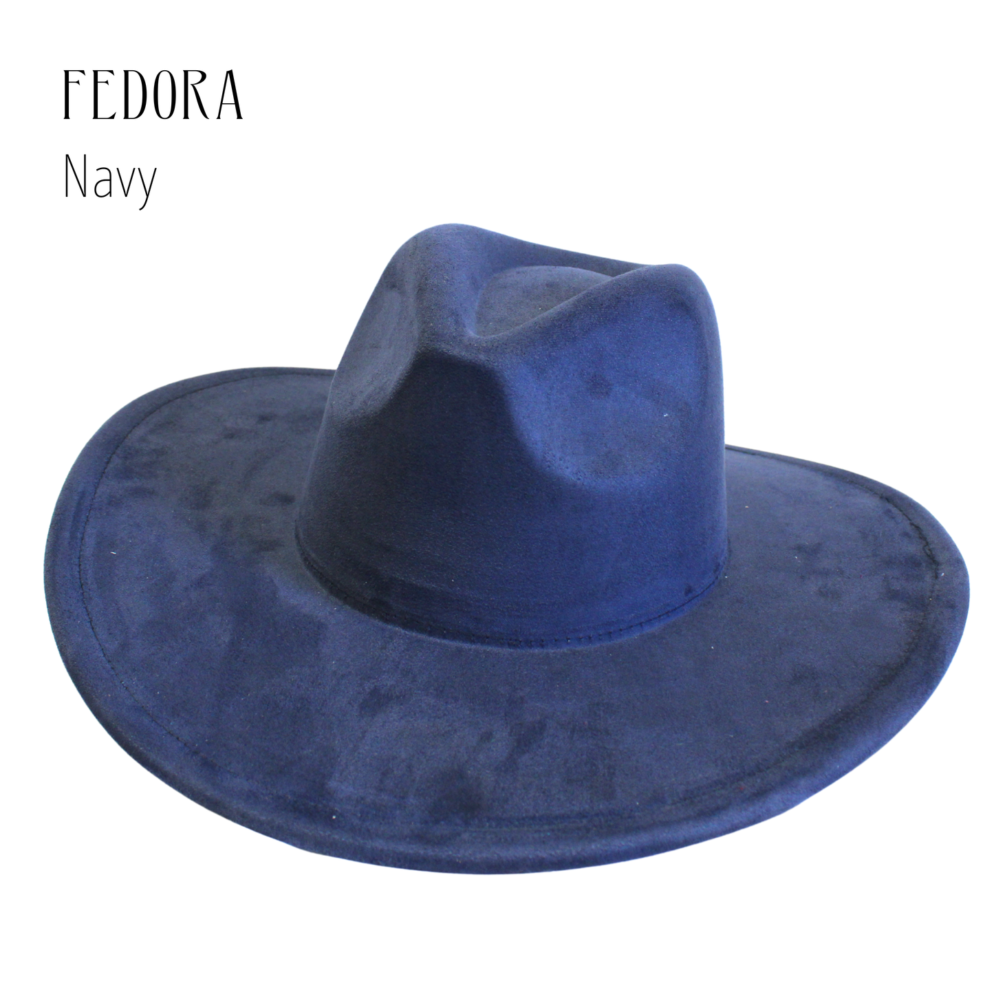 Vegan Suede Blank Rancher Crown Fedora – Adjustable Hat for DIY & Hat Burning