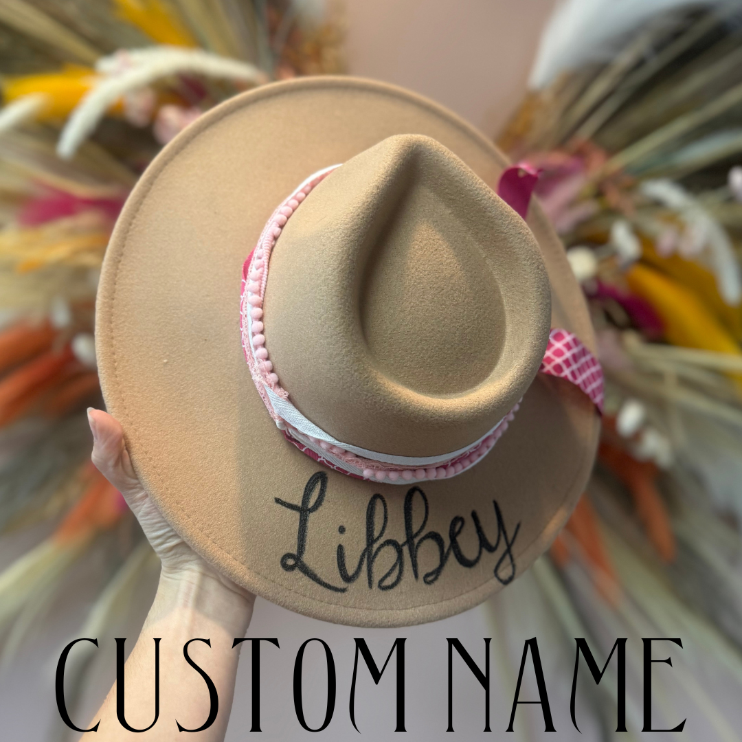 Custom Burned Kids Fedora – Personalized Name Hat