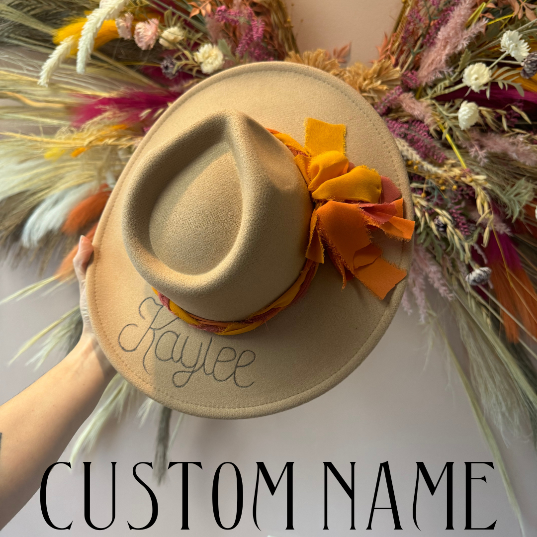 Custom Burned Kids Fedora – Personalized Name Hat