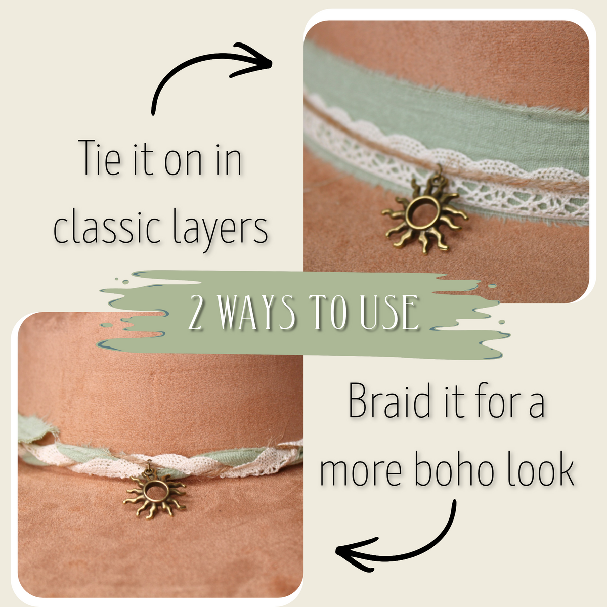 Wild Sage DIY Hat Band Kit – Earthy Green Western Boho Hat Accessory