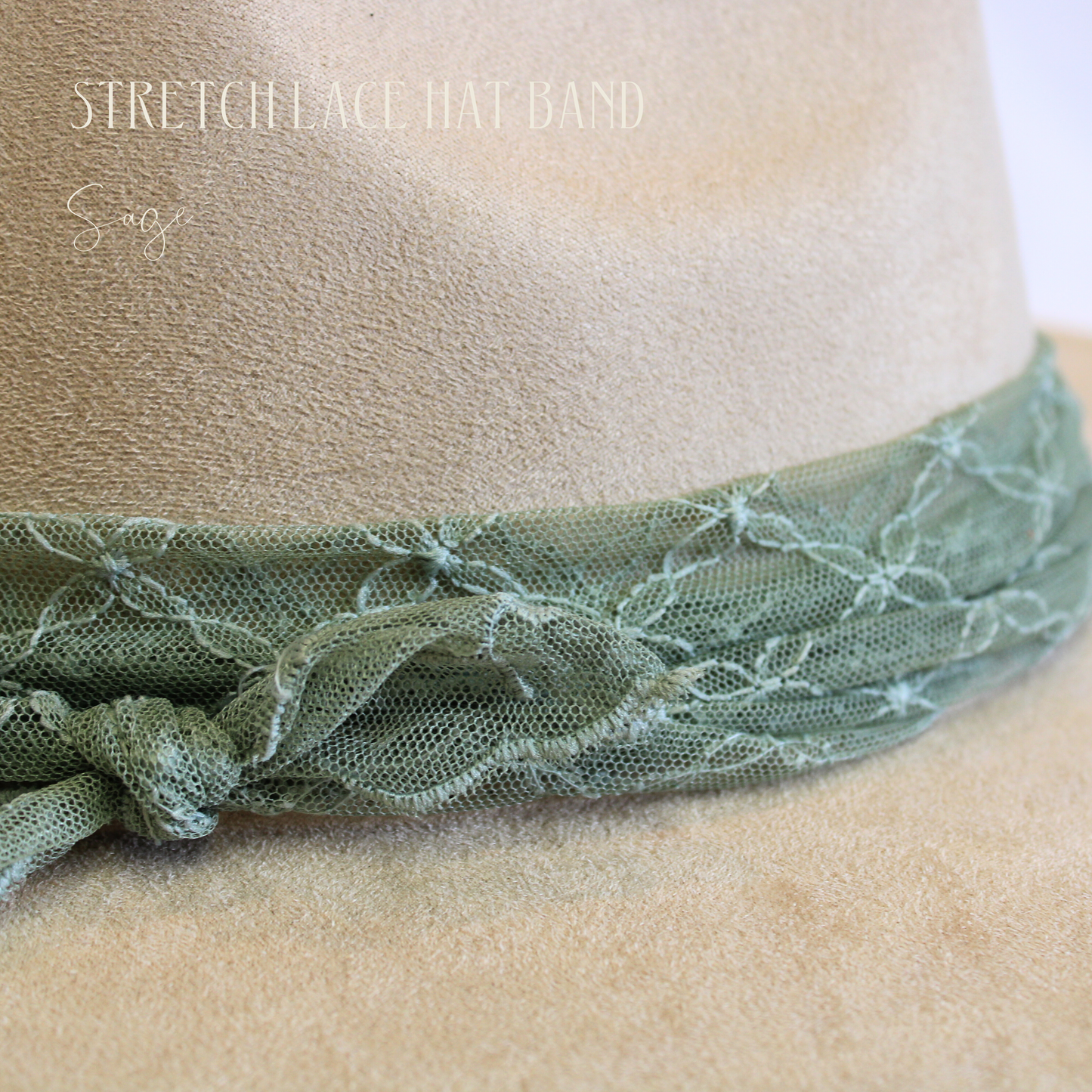 Stretch Lace Hat Band-Floral