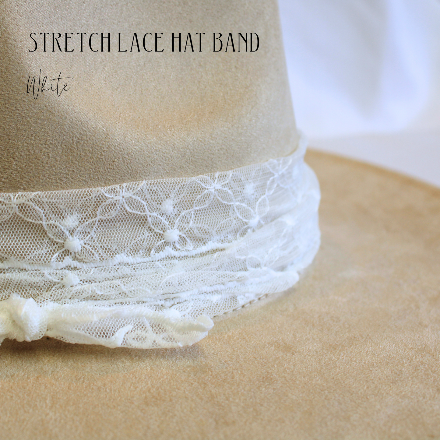 Stretch Lace Hat Band-Floral