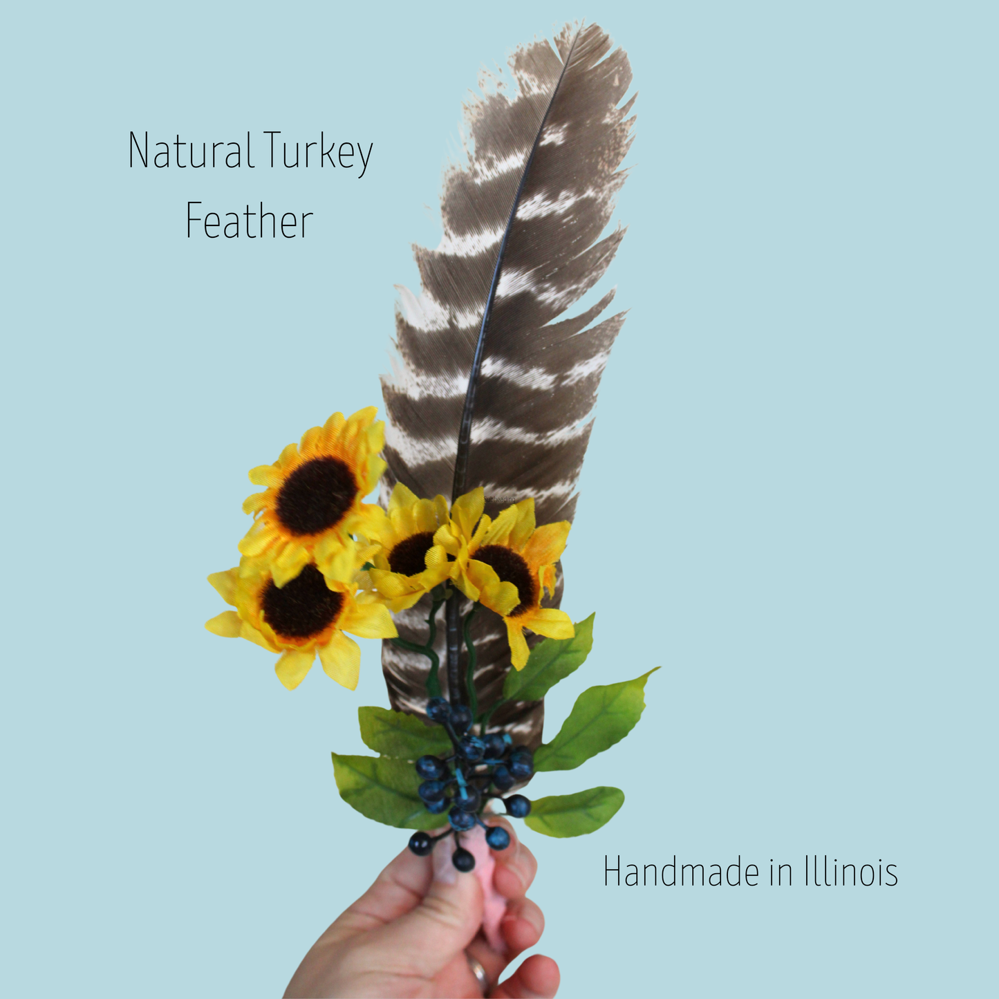 Sunflower Trail Turkey Feather Pick
