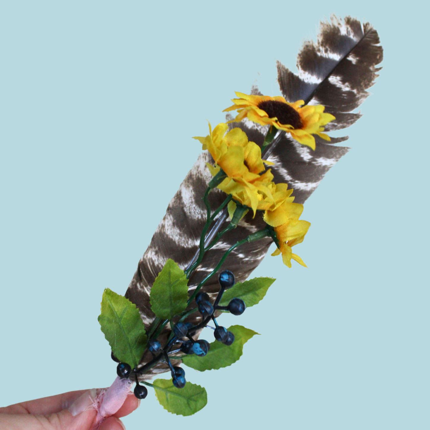 Sunflower Trail Turkey Feather Pick