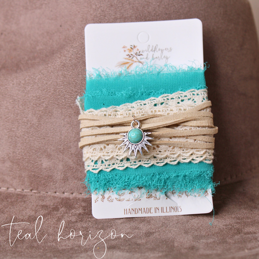 Teal Horizon DIY Hat Band Kit – Turquoise Western Boho Hat Accessory