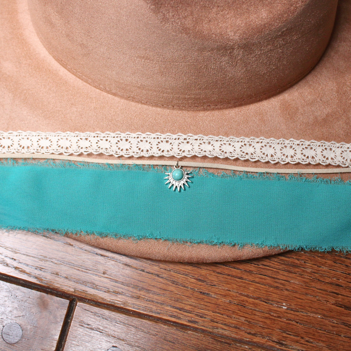 Teal Horizon DIY Hat Band Kit – Turquoise Western Boho Hat Accessory