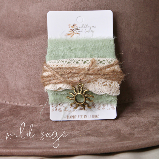 Wild Sage DIY Hat Band Kit – Earthy Green Western Boho Hat Accessory